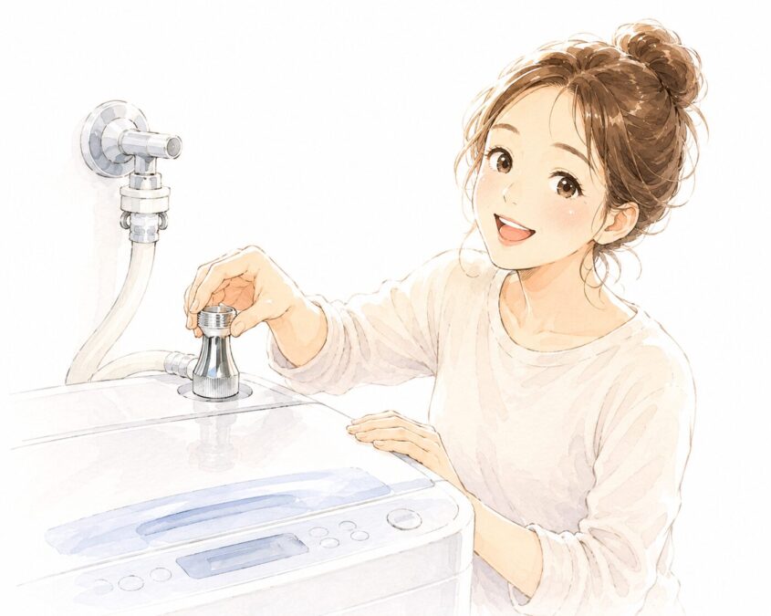 バブルマイスターの取り付けは工具不要で簡単