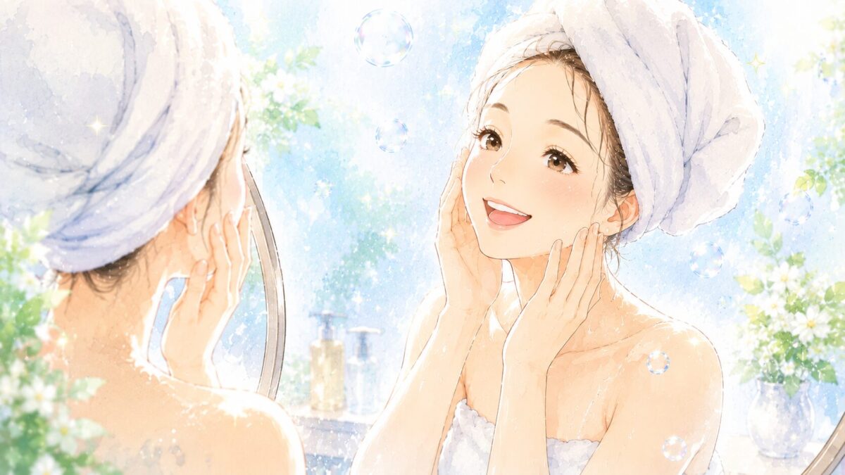 湯シャンの洗い方のコツ｜指の腹で頭皮をやさしくマッサージするように洗う